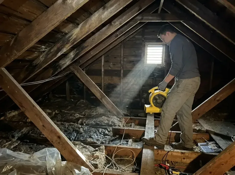 attic-water-damage-drying-proc-007 — frequently asked questions, Emergency Water Extraction & 24/7 Flood Response in Forney,…